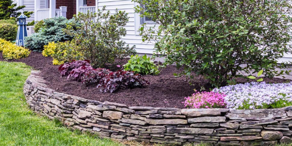 mulching garden bed