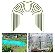 Steel with Plastic Coated Hoops for Greenhouse Garden Plants Protection RTWAY 6Pcs Greenhouse Support Hoops Rust-Free Grow Tunnel 