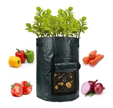 Lixoto 2-Pack 15 Gallon Potato Grow Bags Breathable Garden Growing Bag with Handles for Planting Potato Carrot Onion Taro Radish Peanut 