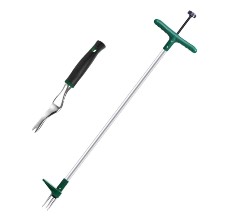Worth Garden Stand-Up Weeder and Root Removal Tool T701A00 Ergonomic Weed Puller with A 33” Tall Handle and Foot Pedal 3 Year Warranty Easy Weed Grabber Made from Rust-Resistant Steel 