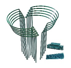 10 Pack Garden Plant Supports Stakes Metal 10 Widex16 High Interlock Round Garden Plant Support Ring Border Support Plant Support Ring Cage for Peony Rose Flowers Vine Tomato with 20pack Plant Ties 