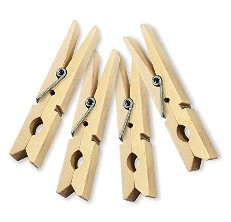 UK 100-Package Wood Clip 1X0.28"Clothespins Laundry Photo Paper Peg Clothes Pins 