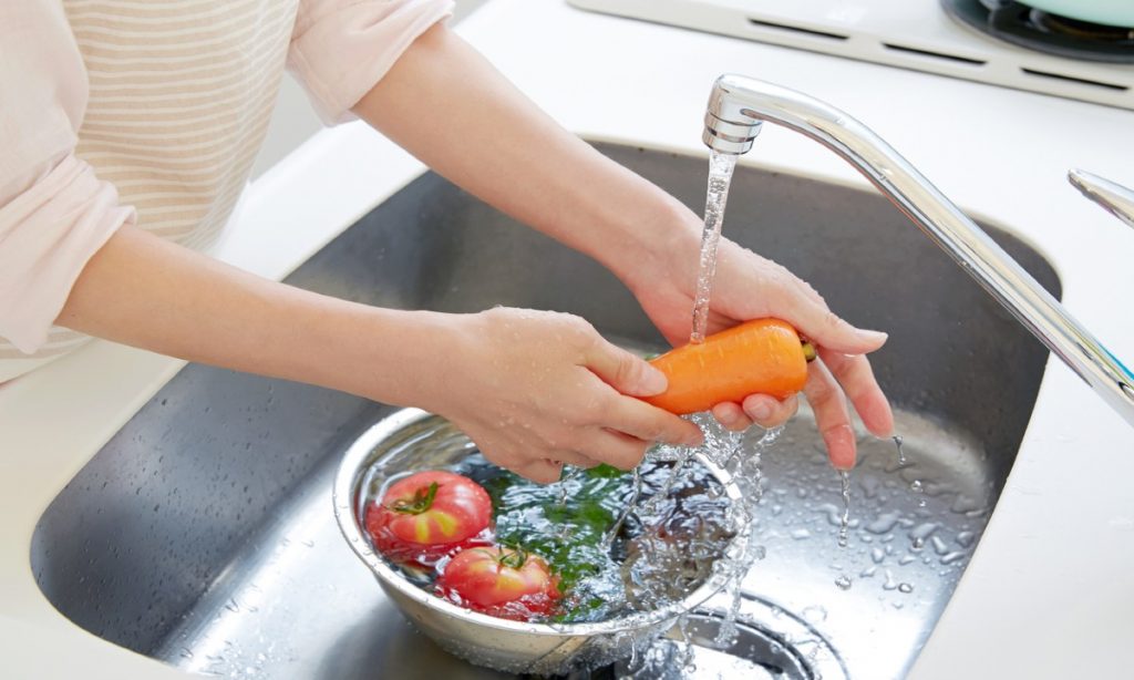 using veggie wash to clean your vegetables