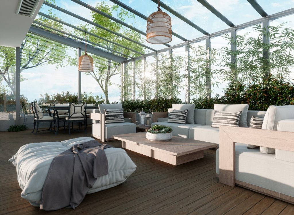 Enclosed patio