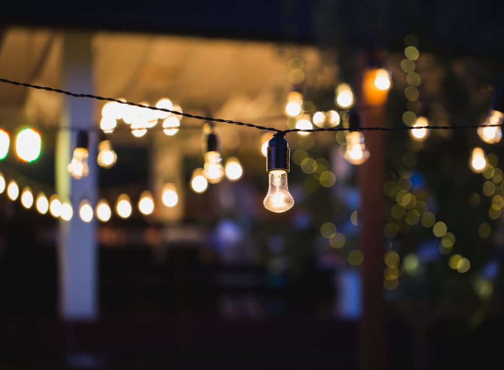 Hanging patio lights