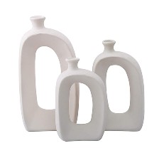 Anding White Ceramic Vases