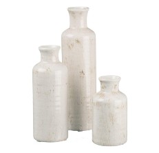 Sullivans White Ceramic Vase Set