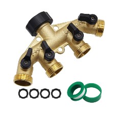 Twinkle Star Brass Garden Hose Splitter